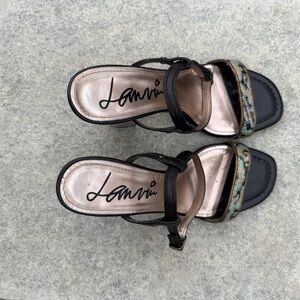 Lanvin Iridescent Block Heel Sandals | Statement Designer Heels